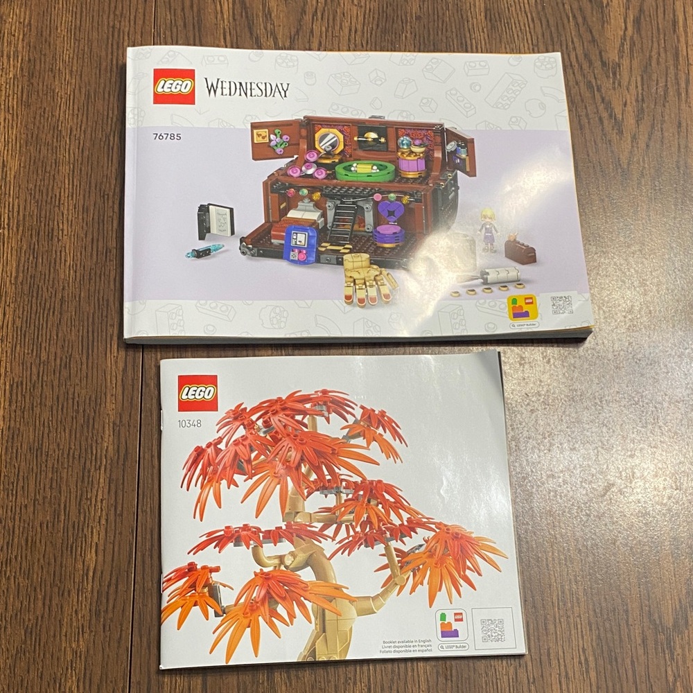 “5/$20” two Lego Directions books Wednesday and tree